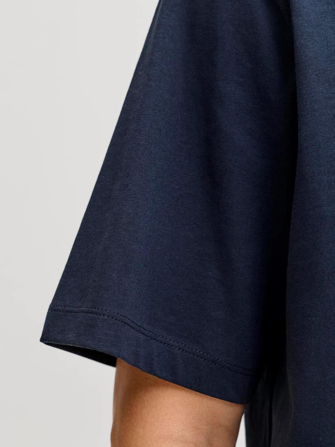 Jack & Jones JJEJEFF Logolu Erkek Lacivert Tişört 12288536