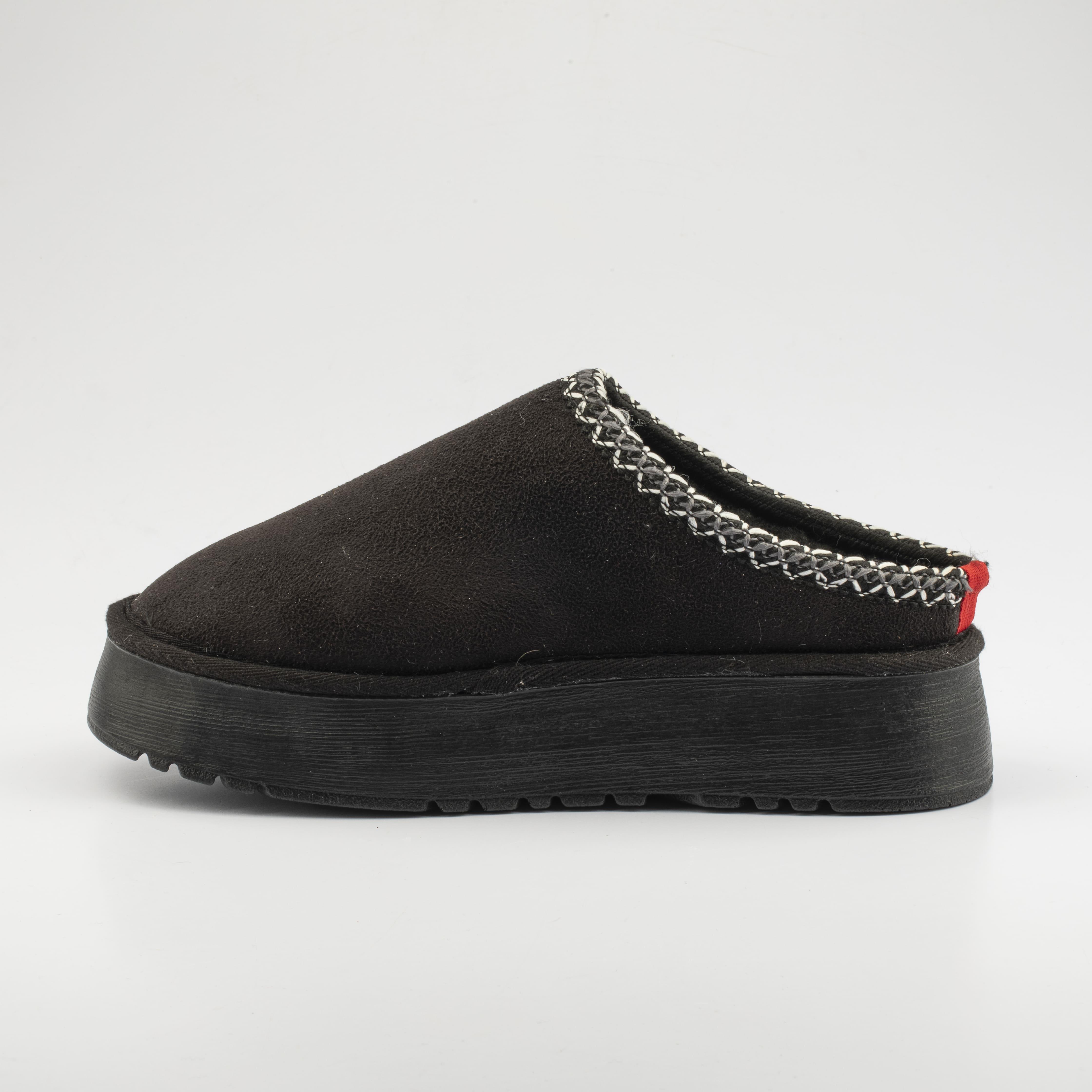 Roy Jones Kadın İçi Kürklü Siyah Yüksek Taban Günlük Terlik 9000-103