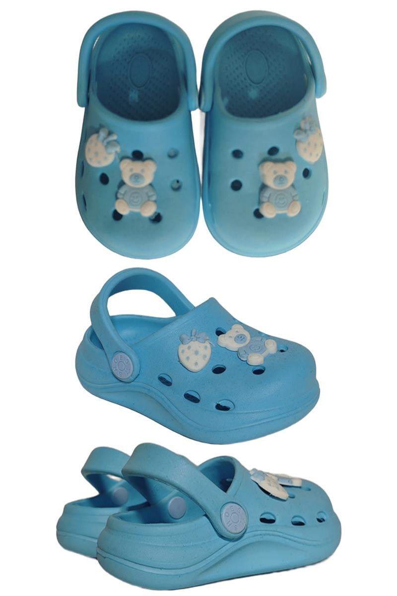 Cross Anatomik Ayıcık Figür Mavi Eva Plaj Deniz Günlük Çocuk Terlik 303