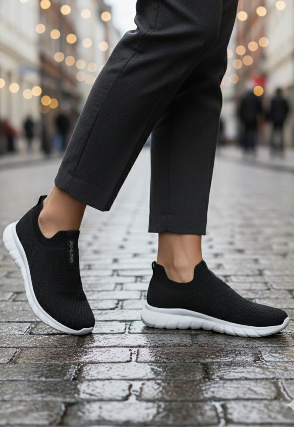 Jack & Jones JFWJESMOND Erkek Siyah Beyaz Sneaker Aqua Spor Ayakkabı 12289351