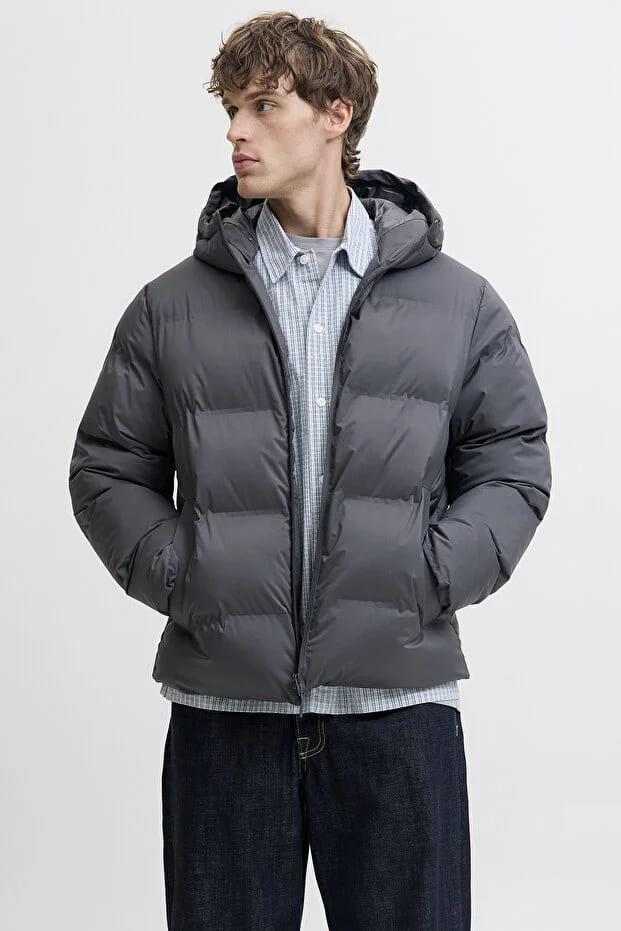 Jack & Jones JJKAITO PUFFER JACKET BF Erkek Mont Koyu Gri 12282300