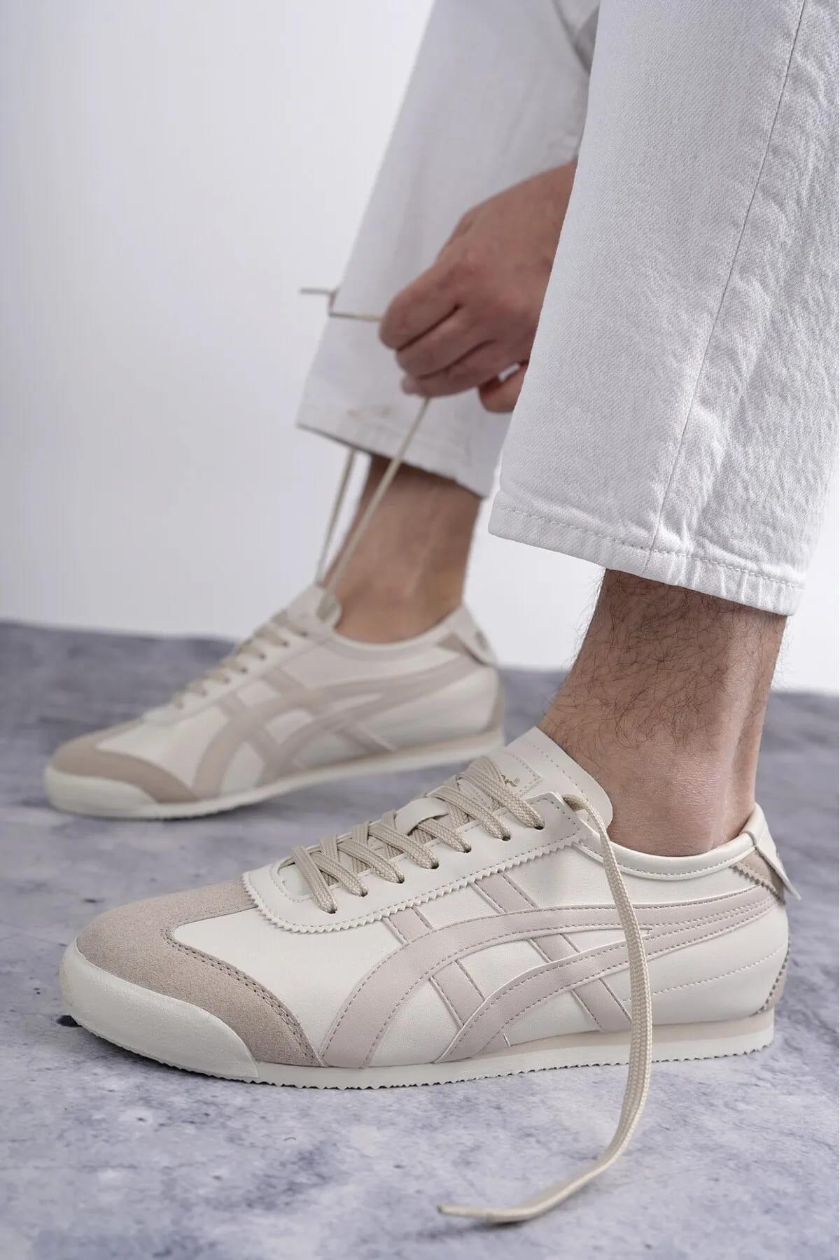 eTayger E-2010-2055 Ekru Bej Unisex Sneaker Spor Ayakkabı