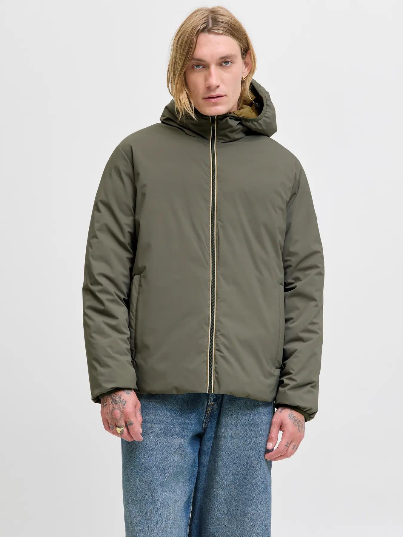 Jack & Jones JJEBROOK REVERSIBLE Erkek Çift Taraflı Mont Yeşil 12278780