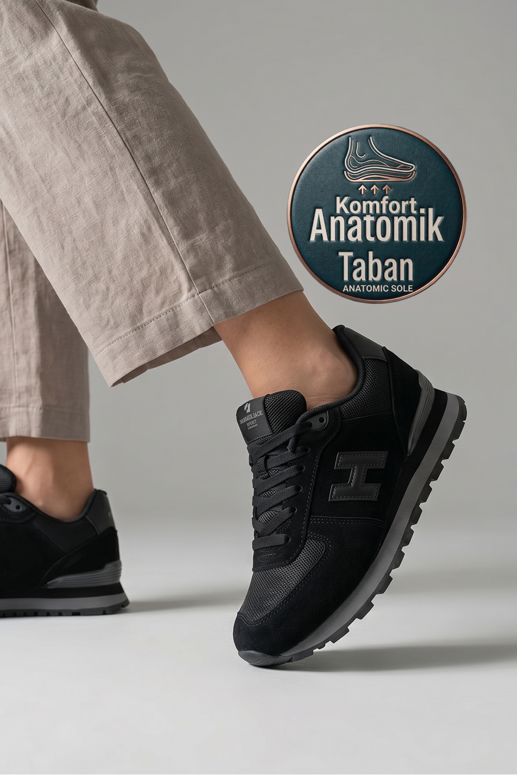 Hammer Jack Peru Unisex Günlük Spor Ayakkabı 19250 Siyah Füme