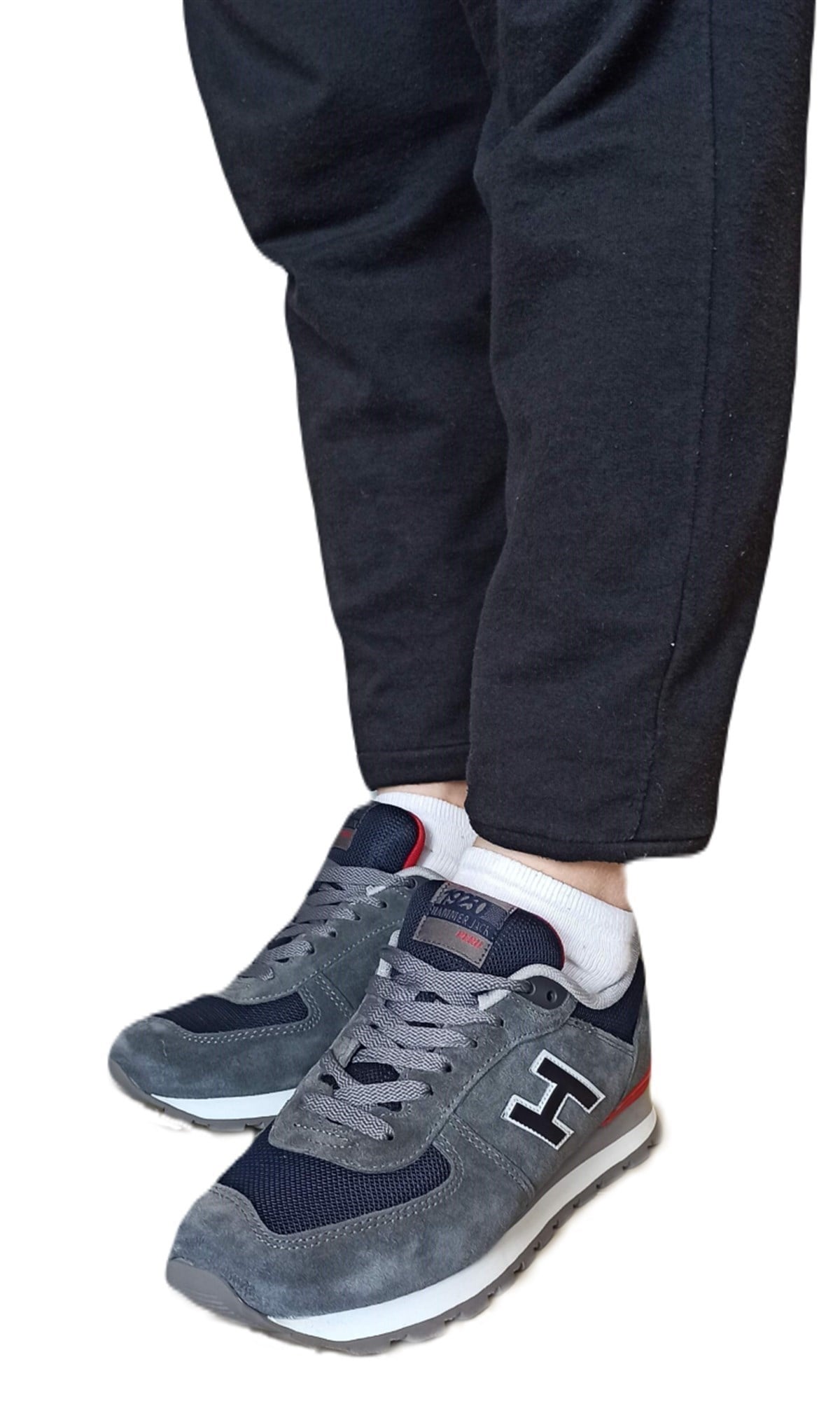 Hammer Jack Peru Unisex Sneaker Spor Ayakkabı 19250 Meet Gri Kırmızı