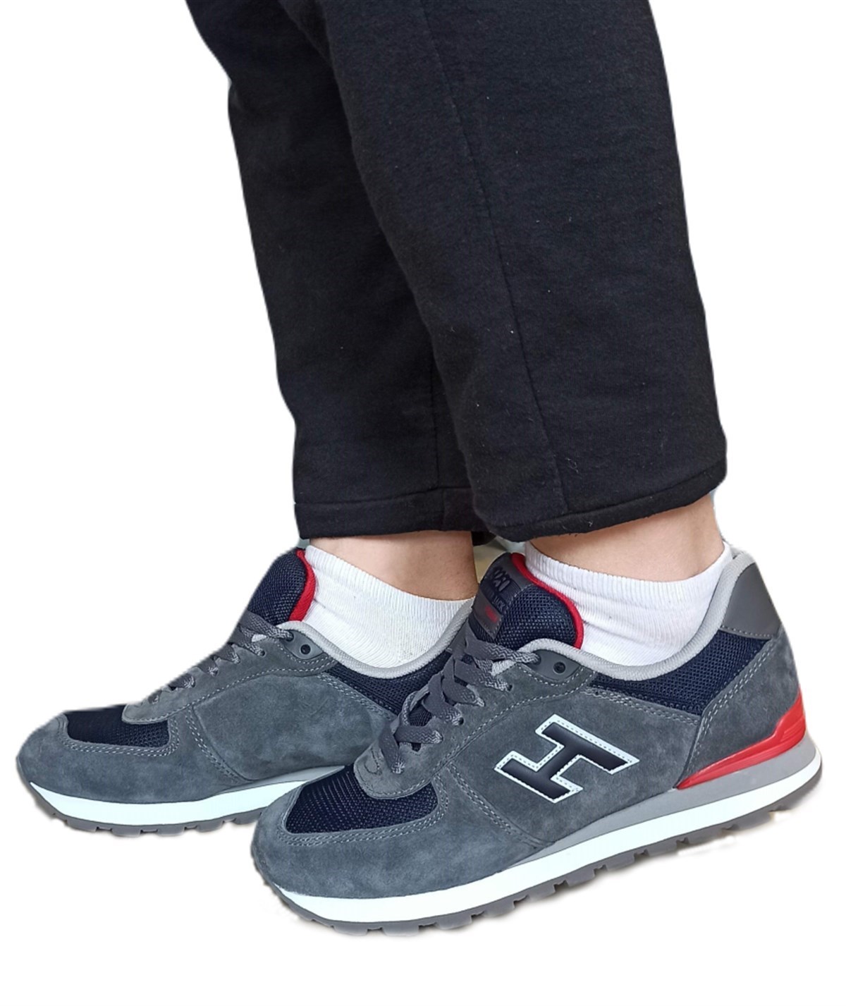 Hammer Jack Peru Unisex Sneaker Spor Ayakkabı 19250 Meet Gri Kırmızı