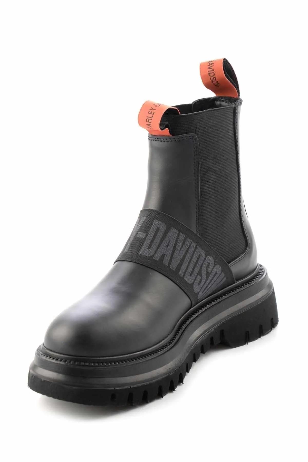 Harley Davidson NEFUD Siyah Deri Kadın Bot Postal Ayakkabı
