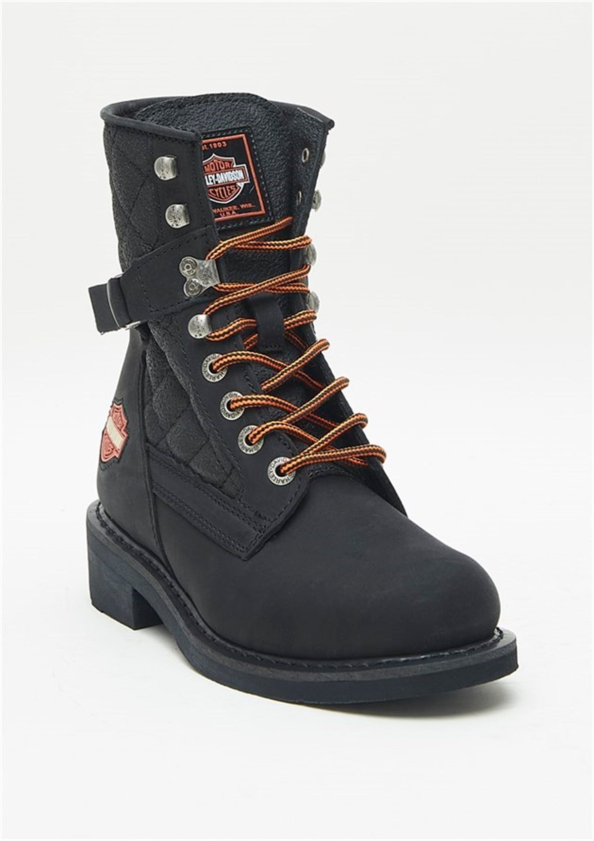 Harley Davidson New Worker Siyah Nubuk Kadın Bot Postal Ayakkabı