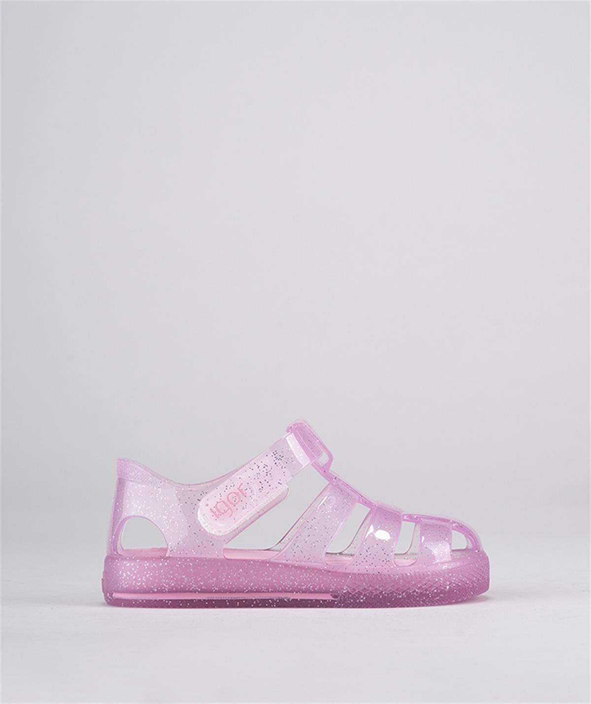 İgor Star Glitter Bebek Çocuk Sandalet Ayakkabı Simli Pembe S10265-049