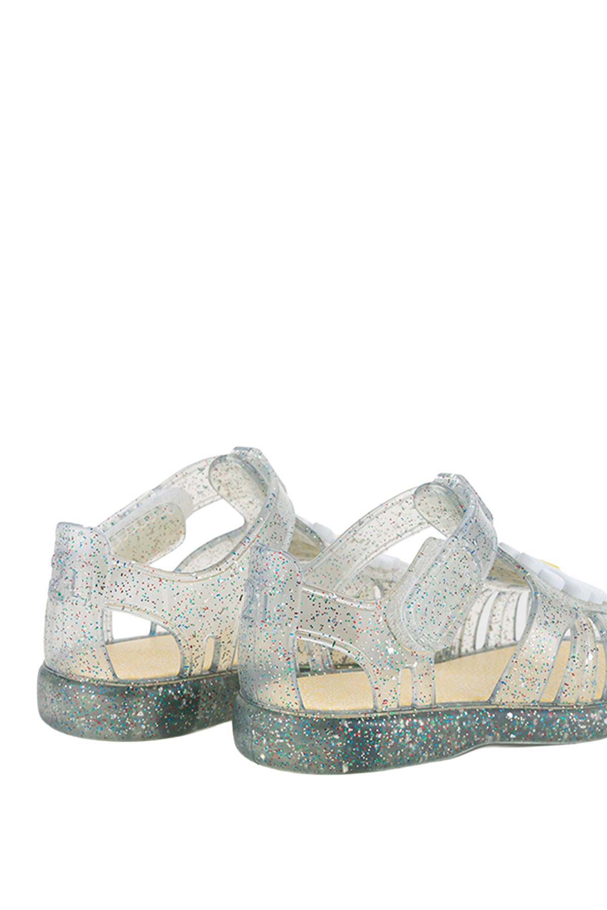 Igor Tobby Gloss Flor Çocuk Cırtlı Sandalet Tr.Transparente Multi Glitter S10322-386