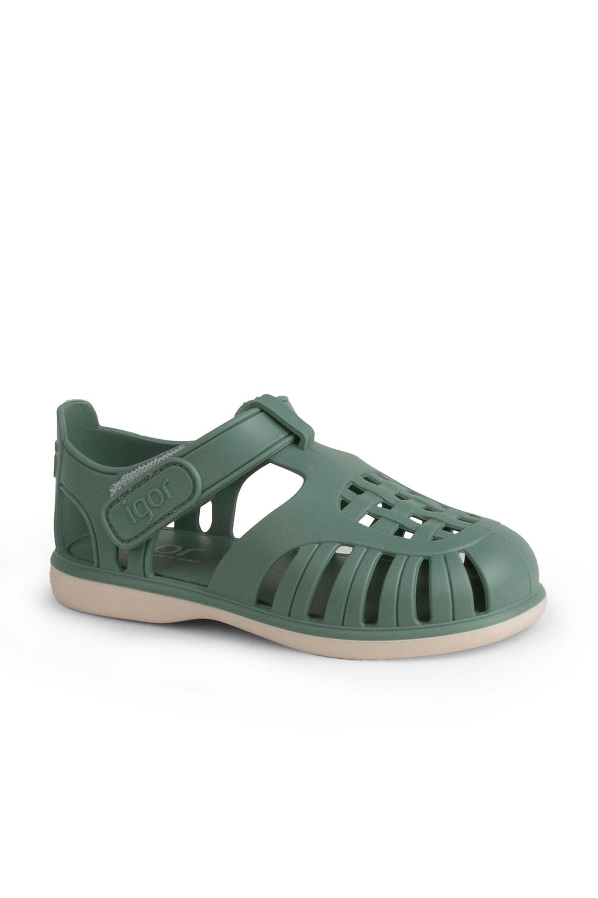 Igor Tobby Solid Bicolor Çocuk Cırtlı Sandalet Nuevo Verde BB355-384