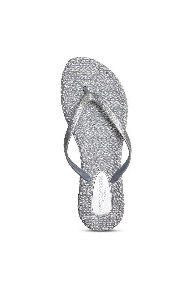 Ilse Jacobsen Cheerful01 Silver Gümüş Parmak Arası Kadın Terlik