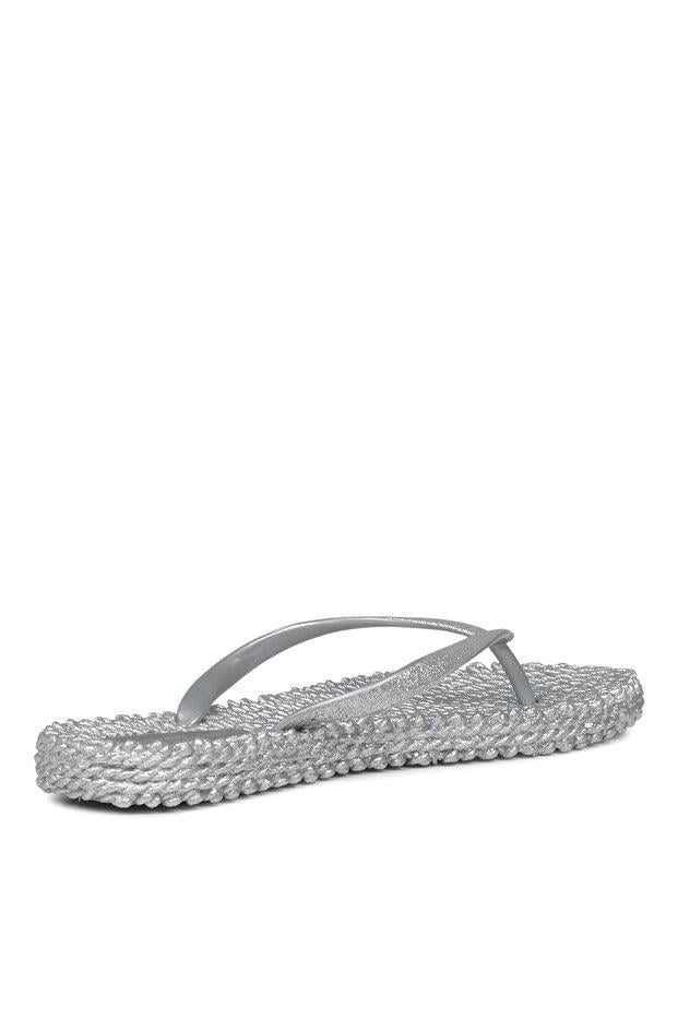 Ilse Jacobsen Cheerful01 Silver Gümüş Parmak Arası Kadın Terlik