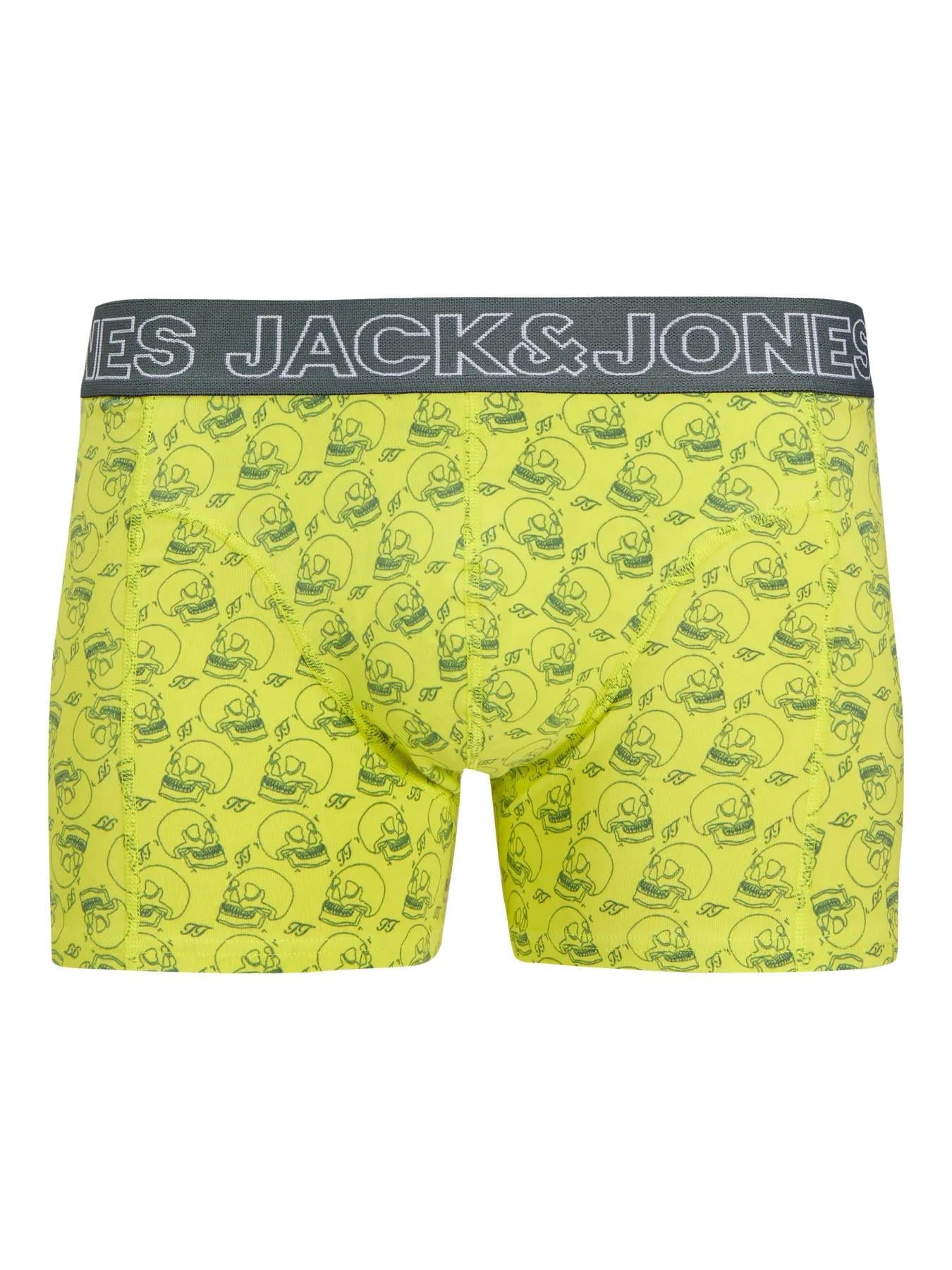 Jack & Jones JACCAPRI SKULL Erkek 3 Lü Set Siyah Mercan Sarı Boxer 12277768