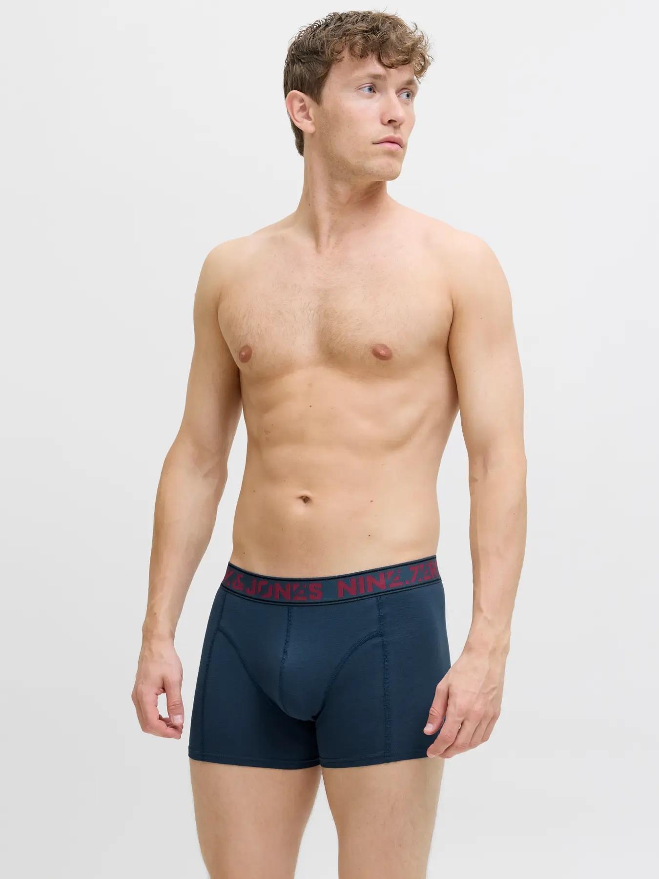 Jack & Jones JACCOLTON Erkek 3 lü Set Laci Gri Siyah Boxer 12282063