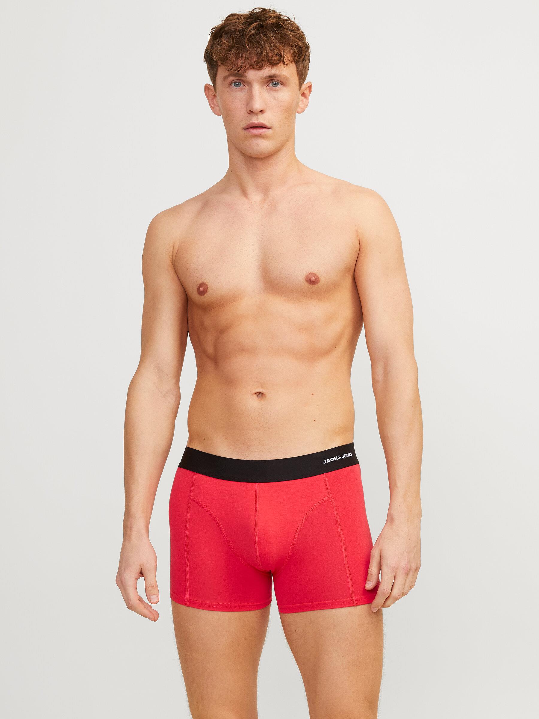 Jack & Jones LUCAS BAMBO Erkek 3 Lü Set Mavi Kırmızı Yeşil Boxer 12240403