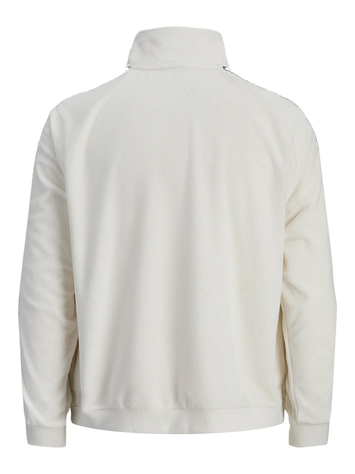 Jack & Jones JCOATHLETICO TOWEL Kırık Beyaz Erkek Fermuarlı Sweat Ceket 12286672