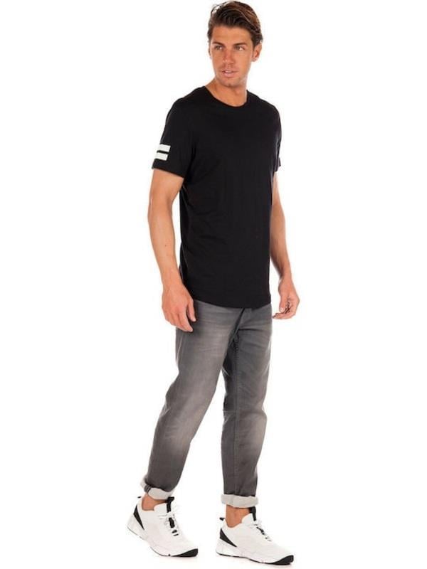 Jack & Jones JCOBORO 0 Yaka Black Erkek Tişört 12116021
