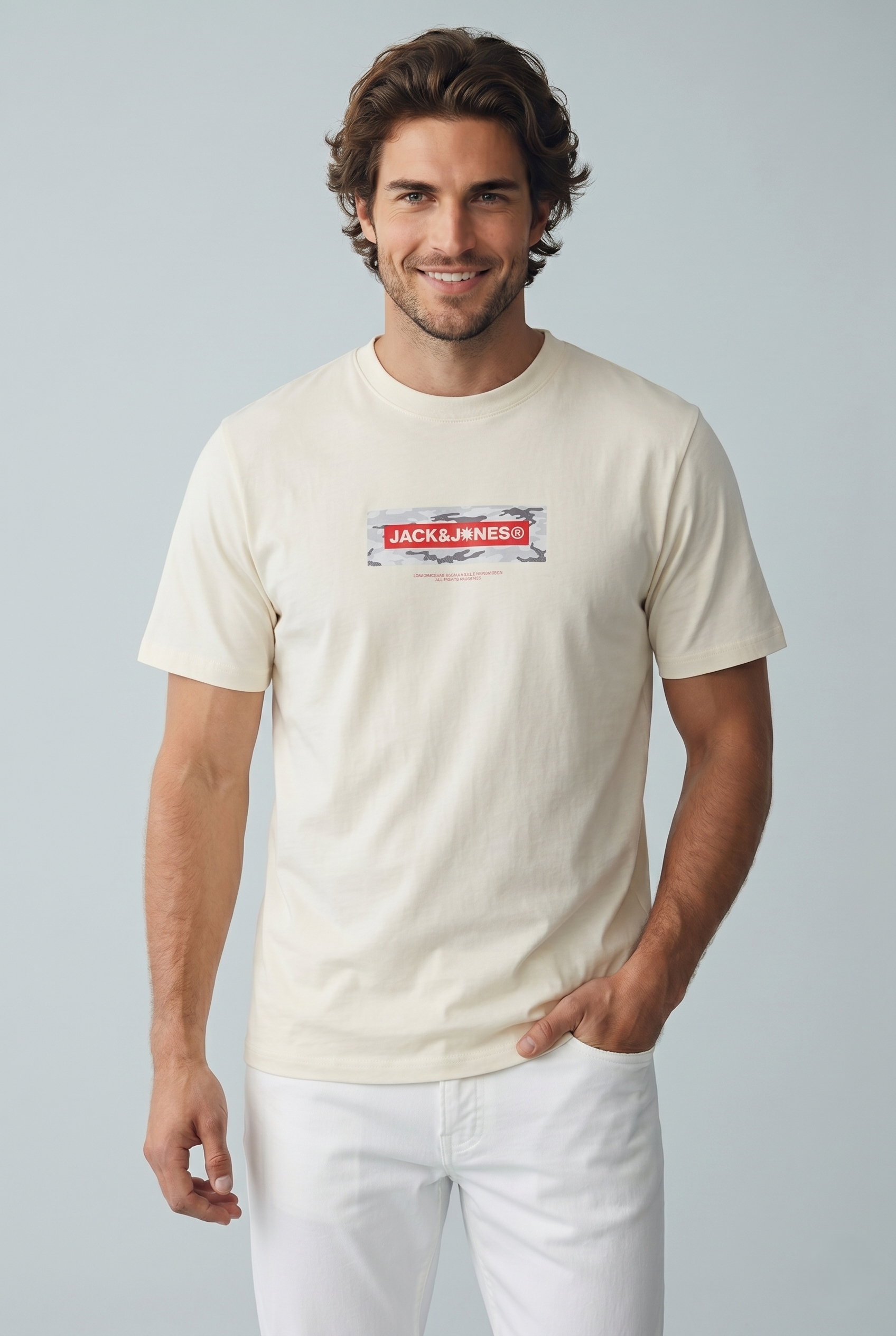 Jack & Jones Jcobreeze Marka Baskılı Erkek Açık Sarı Tişört 12297851