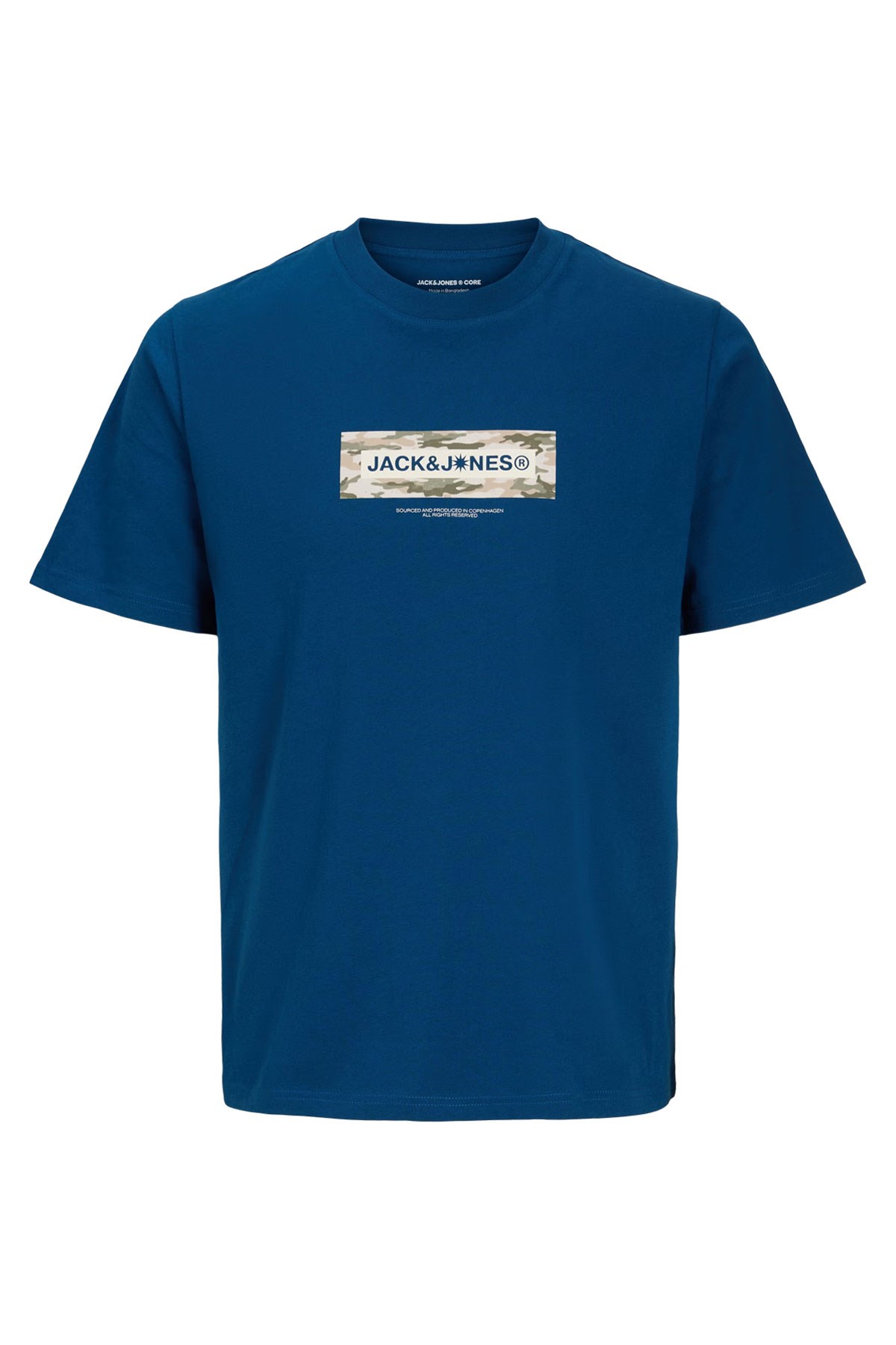 Jack & Jones Jcobreeze Marka Logolu Erkek Poseidon/Petrol Tişört 12297851
