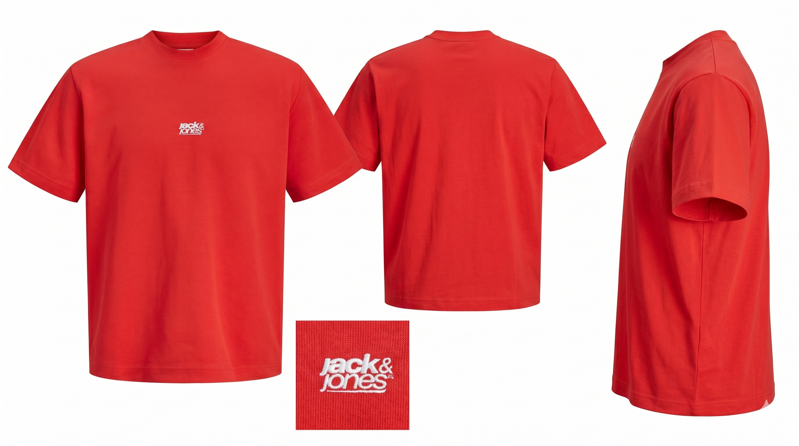 Jack & Jones Jcobreeze Ön Logolu Bisiklet Yaka Erkek Kırmızı Tişört 12298989