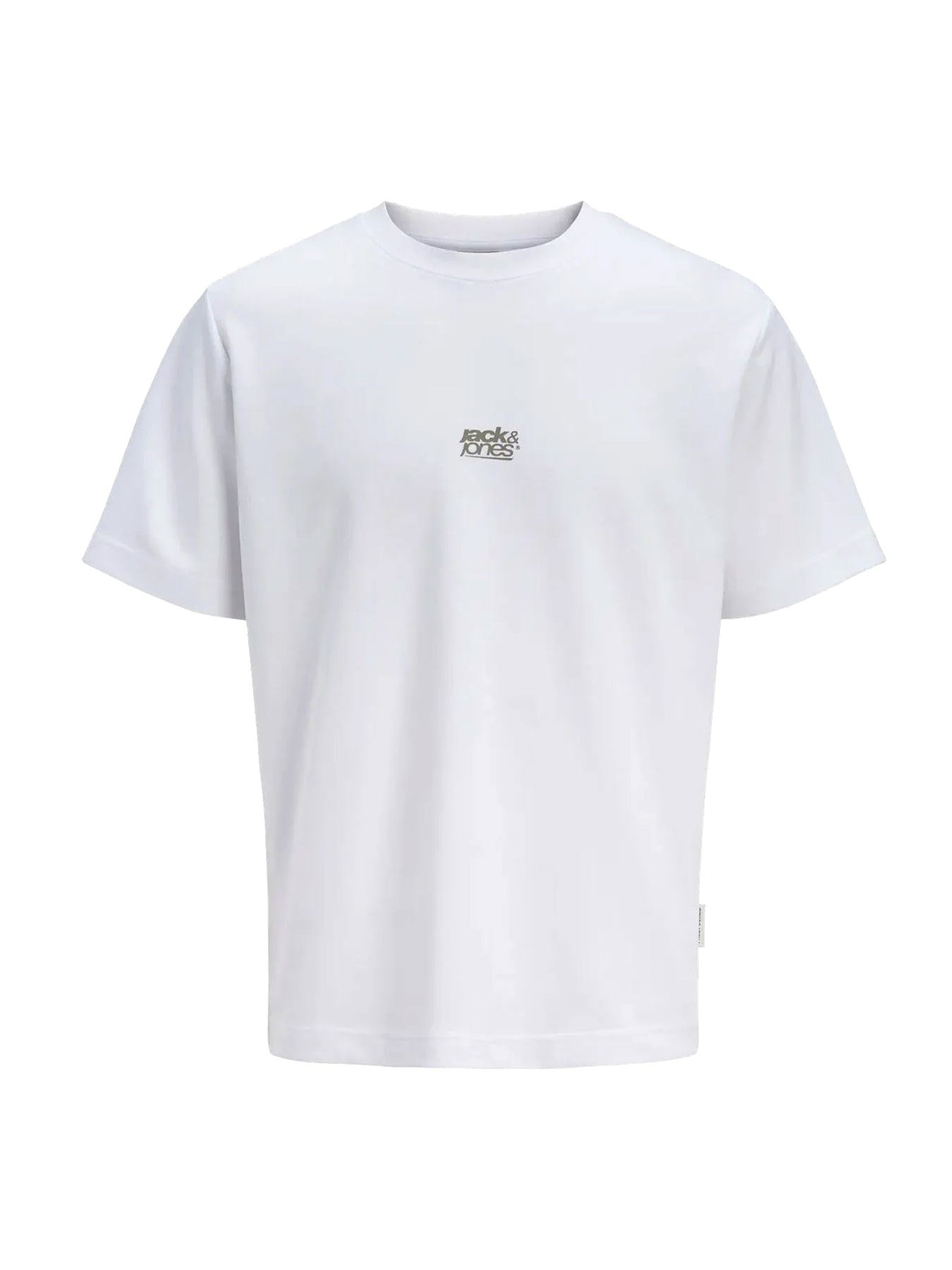 Jack & Jones Jcobreeze Ön Logolu Bisiklet Yaka Erkek Beyaz Tişört 12298989