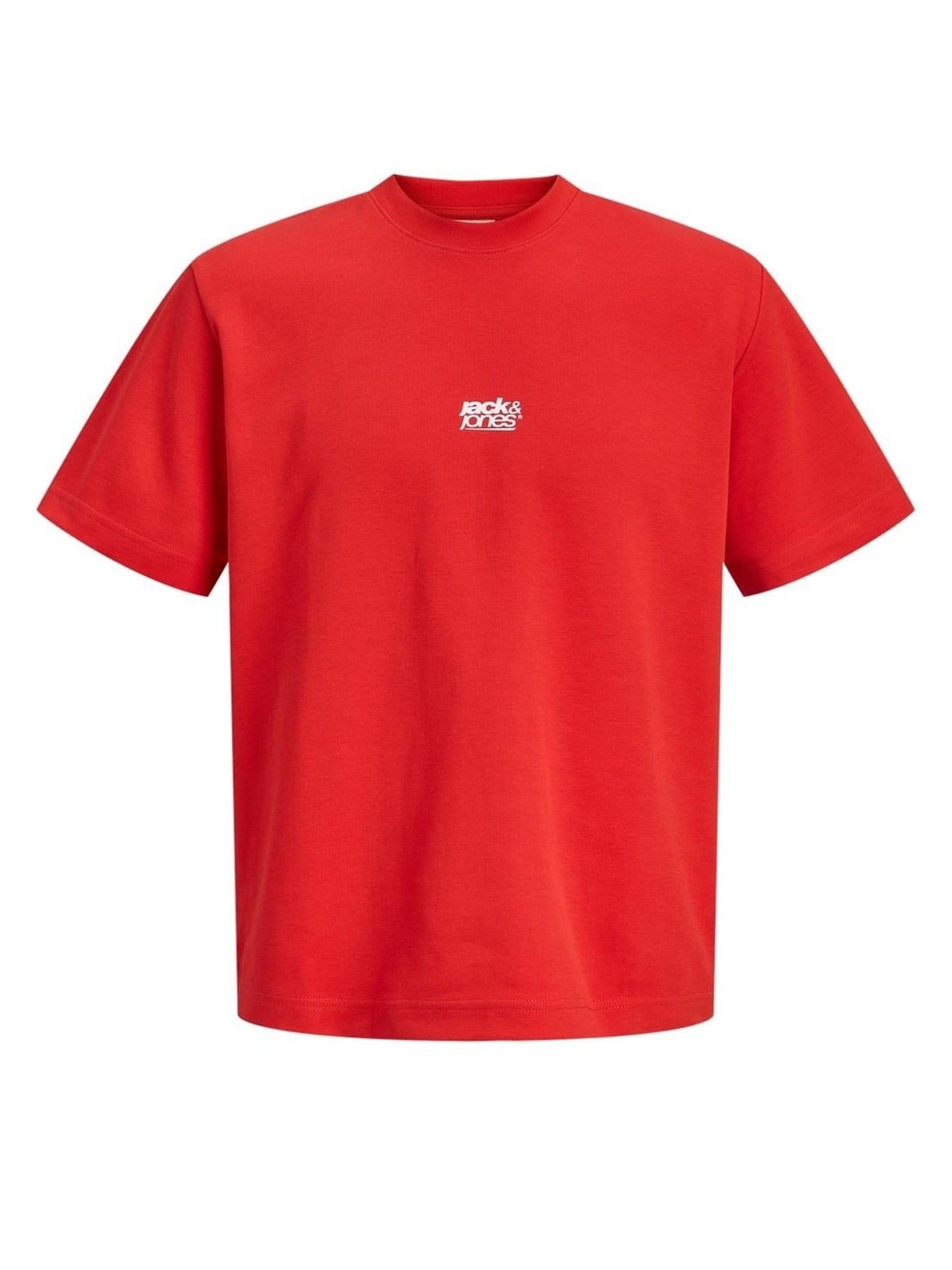 Jack & Jones Jcobreeze Ön Logolu Bisiklet Yaka Erkek Kırmızı Tişört 12298989