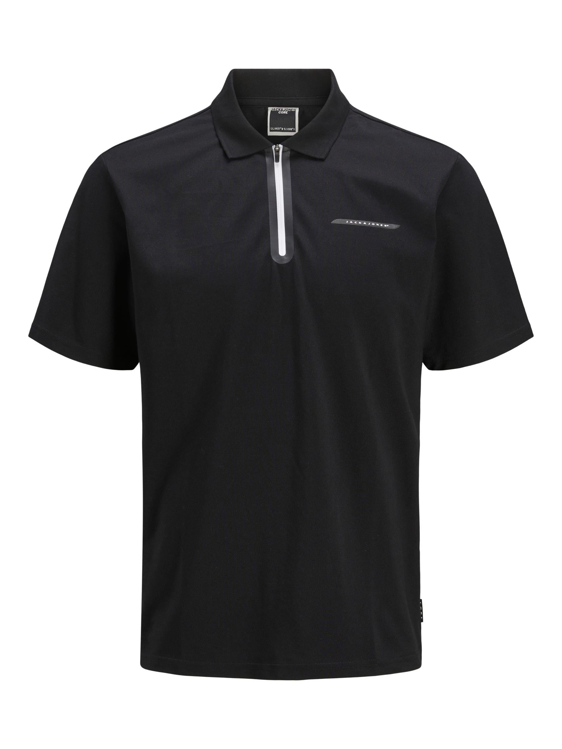 Jack & Jones JCOFUSION Pike Polo Yaka Black Erkek Tişört 12273127