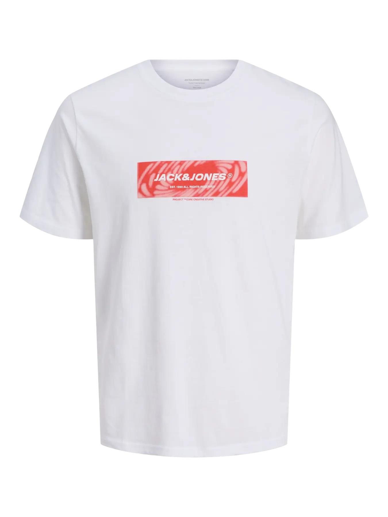 Jack & Jones JCORECHARGE J&J Logolu Erkek Beyaz Tişört 12276411