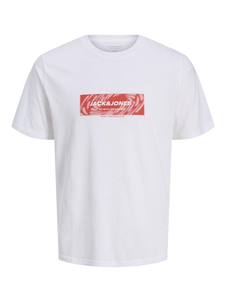 Jack & Jones JCORECHARGE J&J Logolu Erkek Beyaz Tişört 12276411