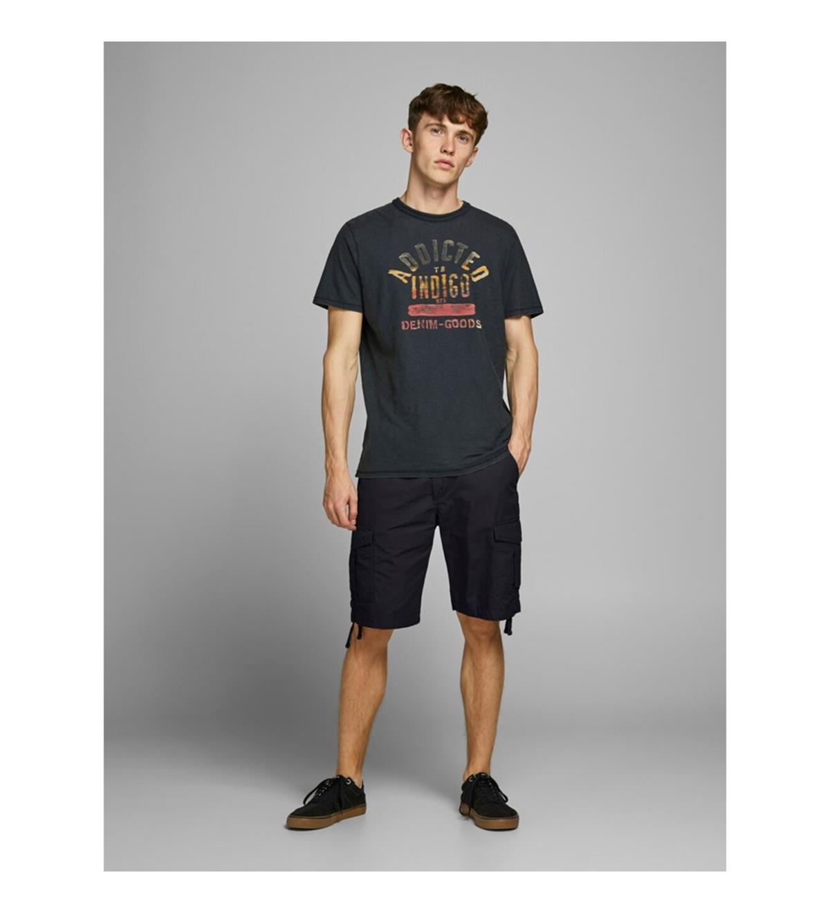 Jack & Jones Jeans Intelligence Jjıcharlie Erkek Kargo Şort 12166338 Black