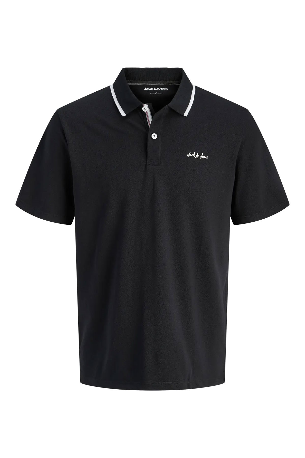 Jack & Jones Jjblaze Polo Yakalı Siyah Tshirt 12288376