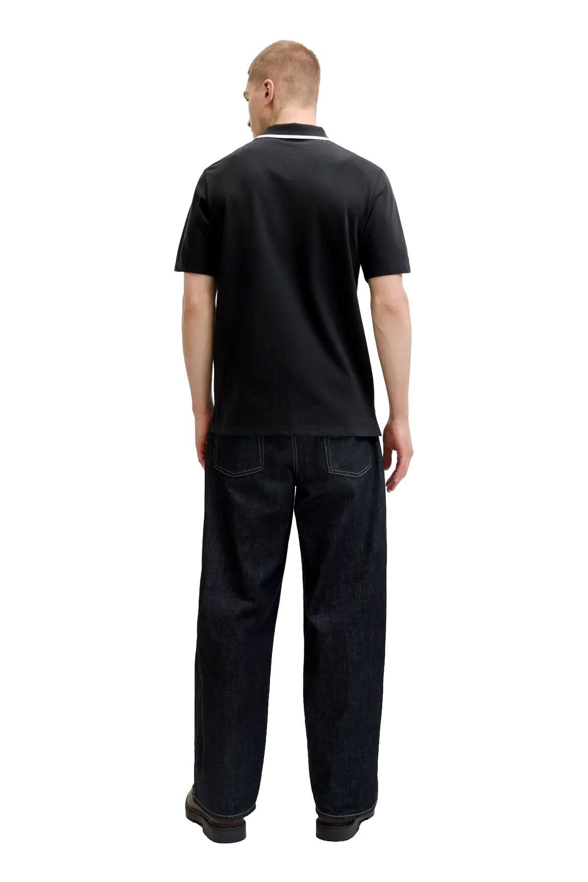 Jack & Jones Jjblaze Polo Yakalı Siyah Tshirt 12288376