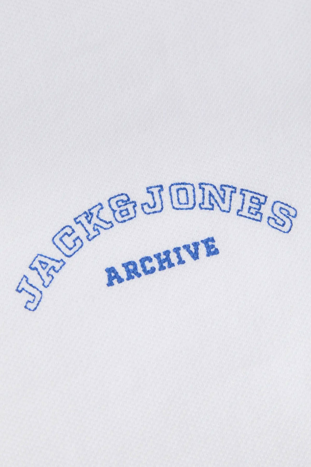 Jack & Jones JJCOLLEGE Polo Yakalı Logolu Beyaz Tshirt 12288360