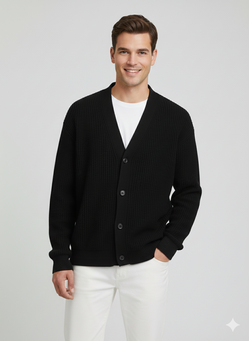 Jack & Jones JJCONNOR Knit Cardigan Siyah Renk Hırka 12278960