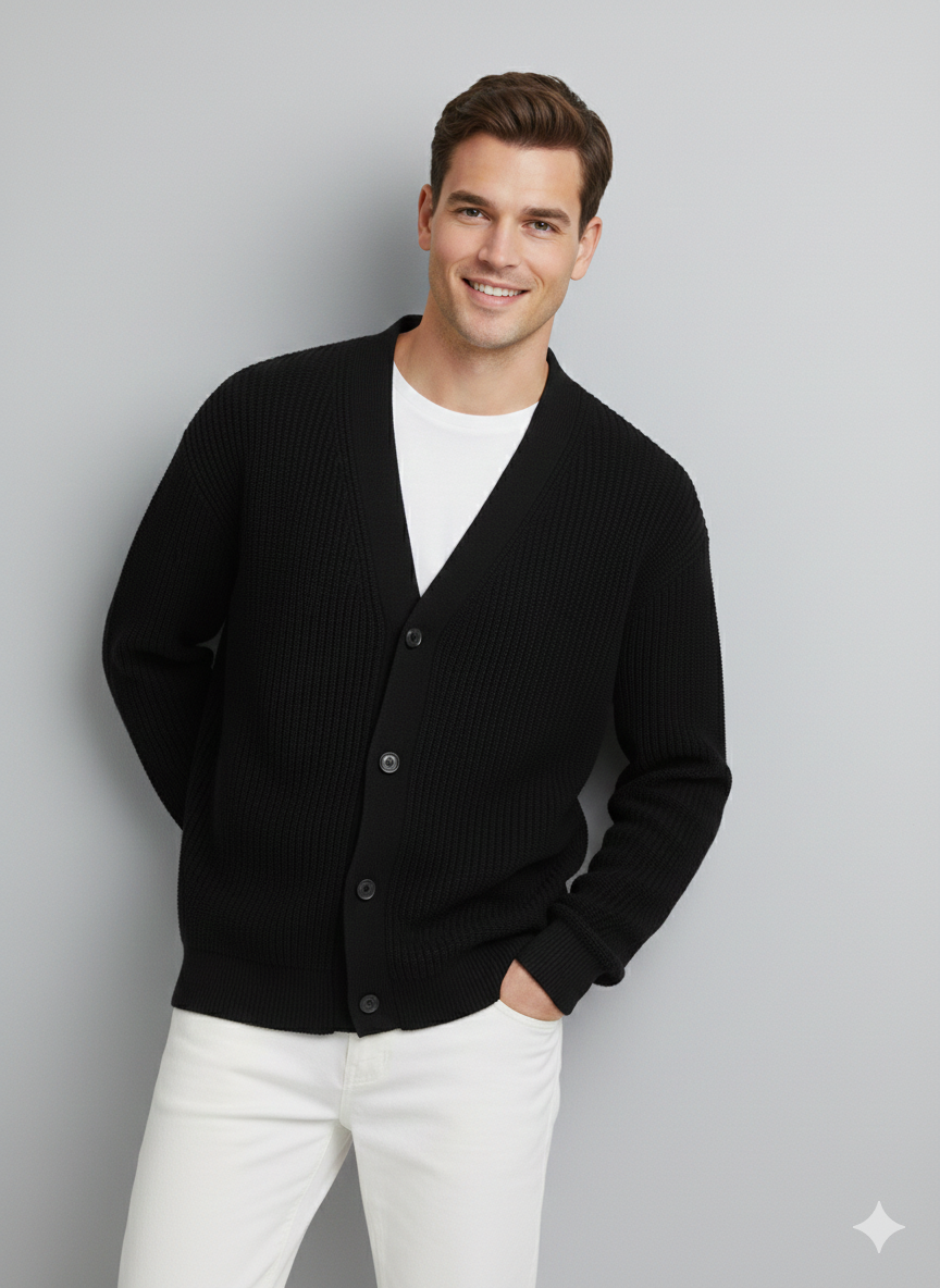 Jack & Jones JJCONNOR Knit Cardigan Siyah Renk Hırka 12278960