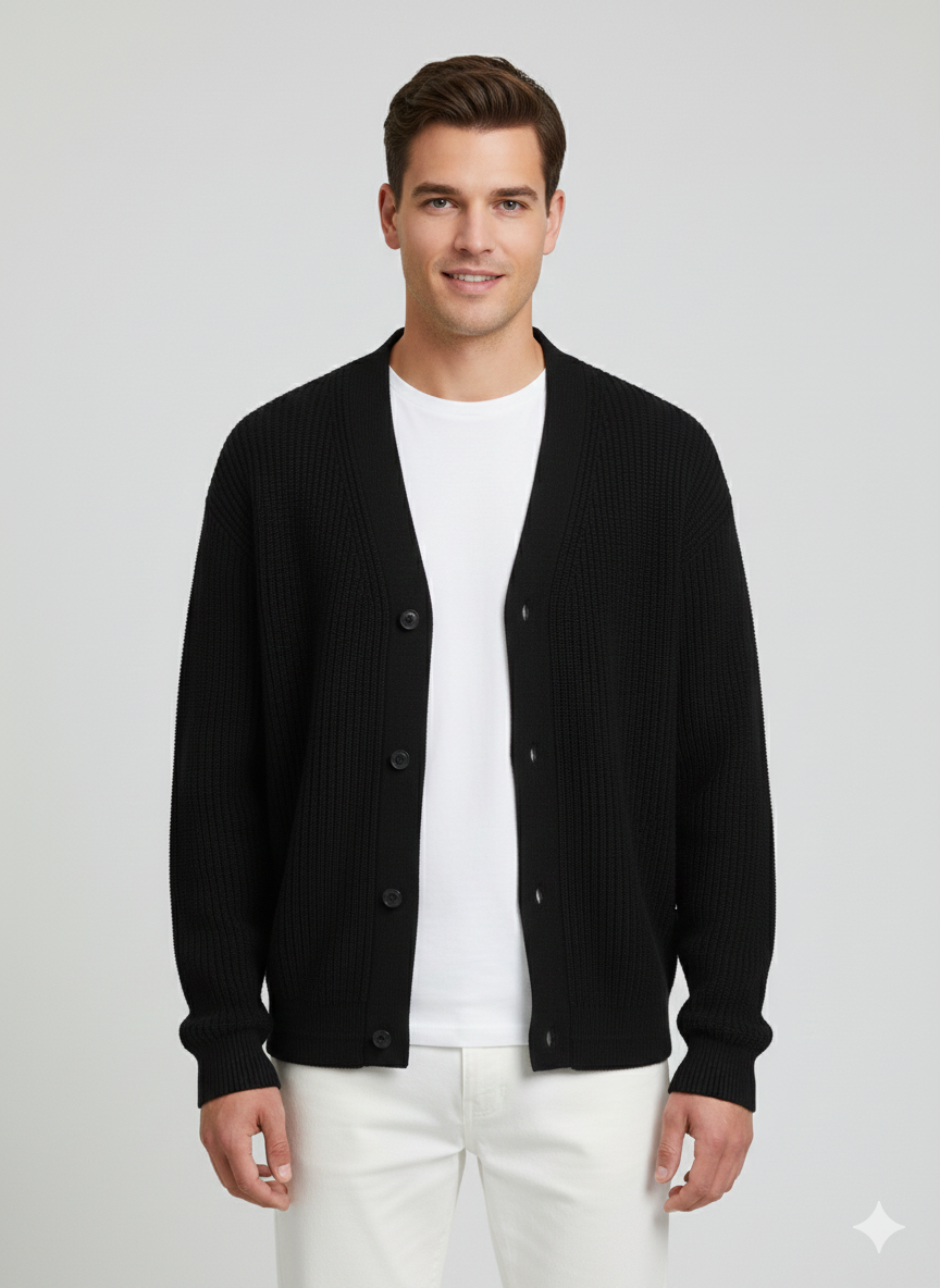 Jack & Jones JJCONNOR Knit Cardigan Siyah Renk Hırka 12278960