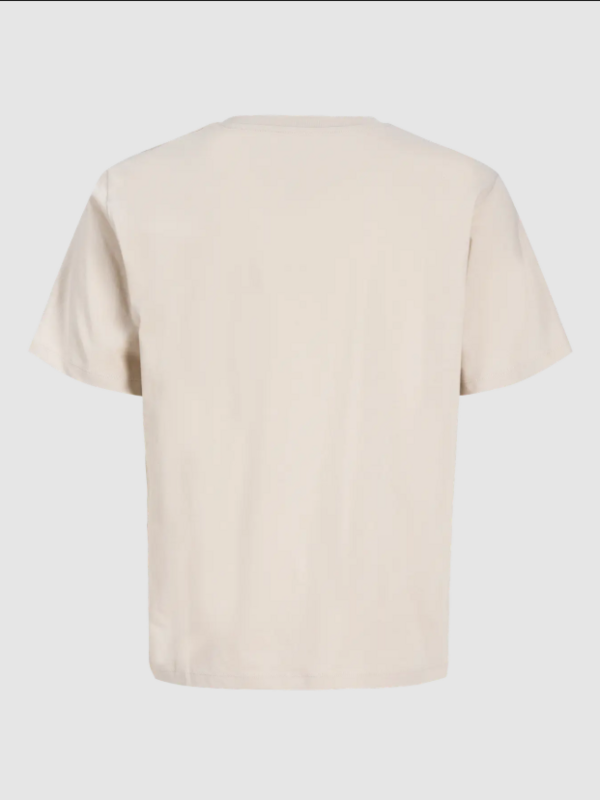 Jack & Jones JJDEVIN DAYTONA Logolu Erkek Krem Tişört 12290173