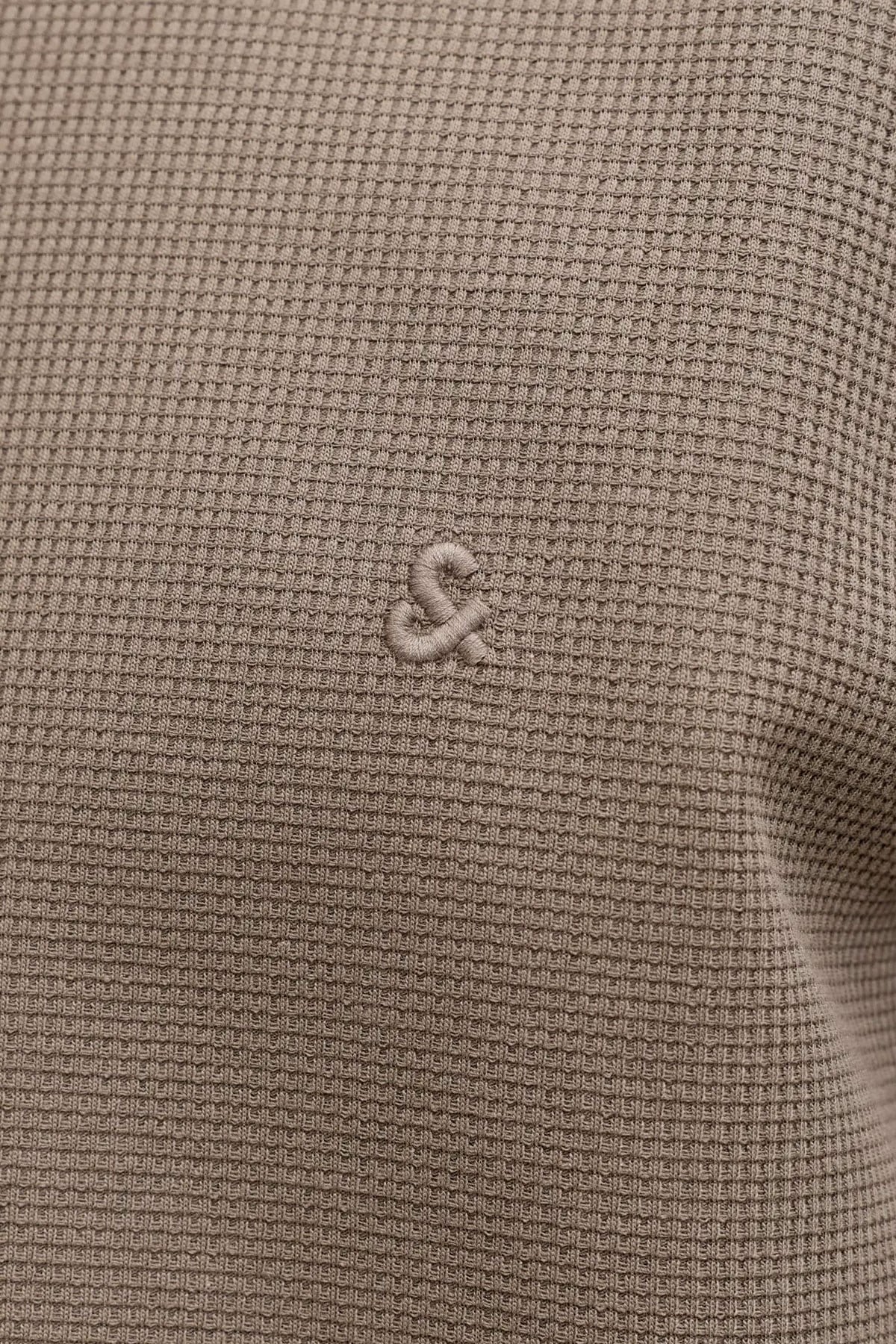 Jack & Jones Jjeaustin Fermuarlı Polo Yakalı Kahverengi Tshirt 12279177