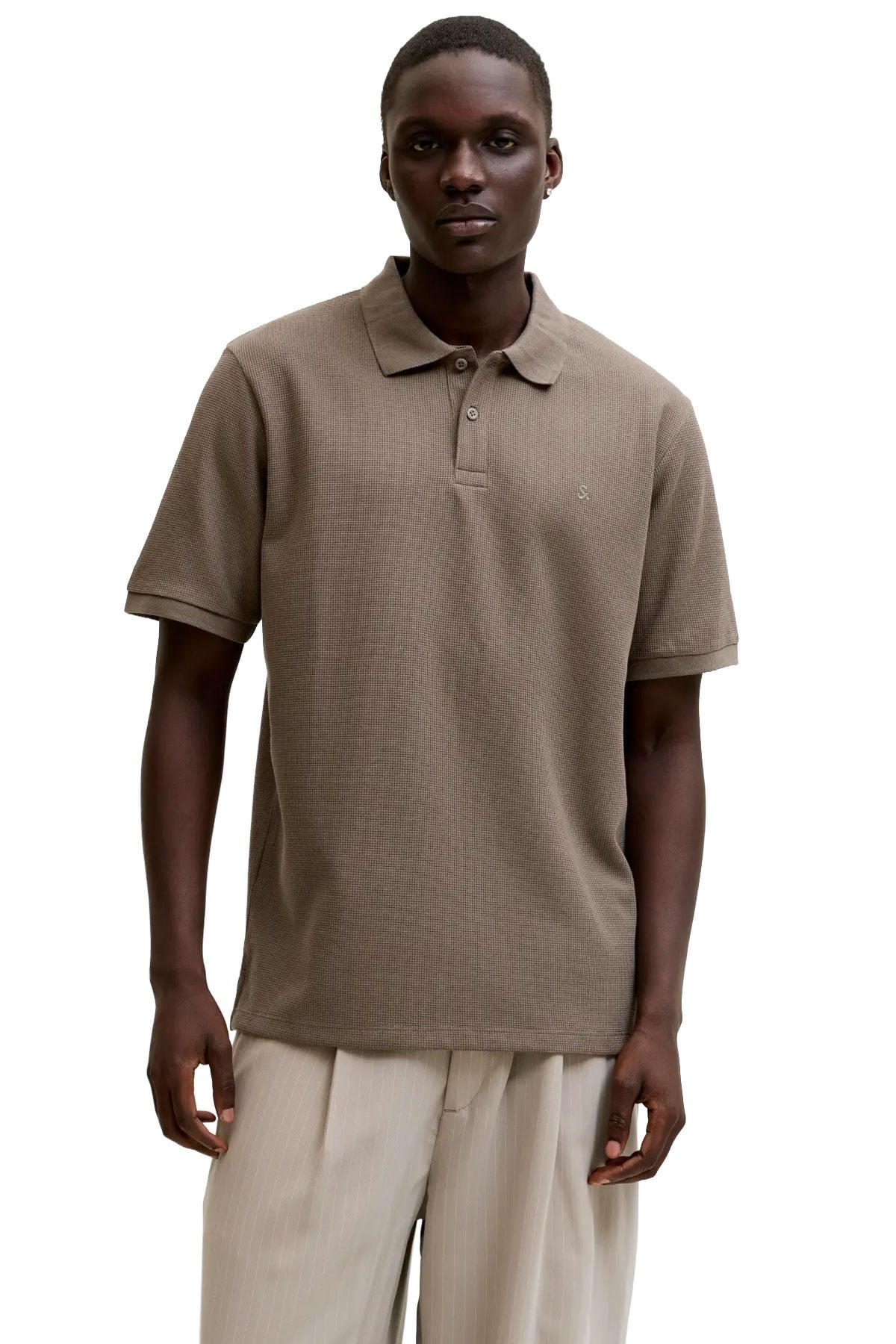 Jack & Jones Jjeaustin Polo Yakalı Kahverengi Tshirt 12268130