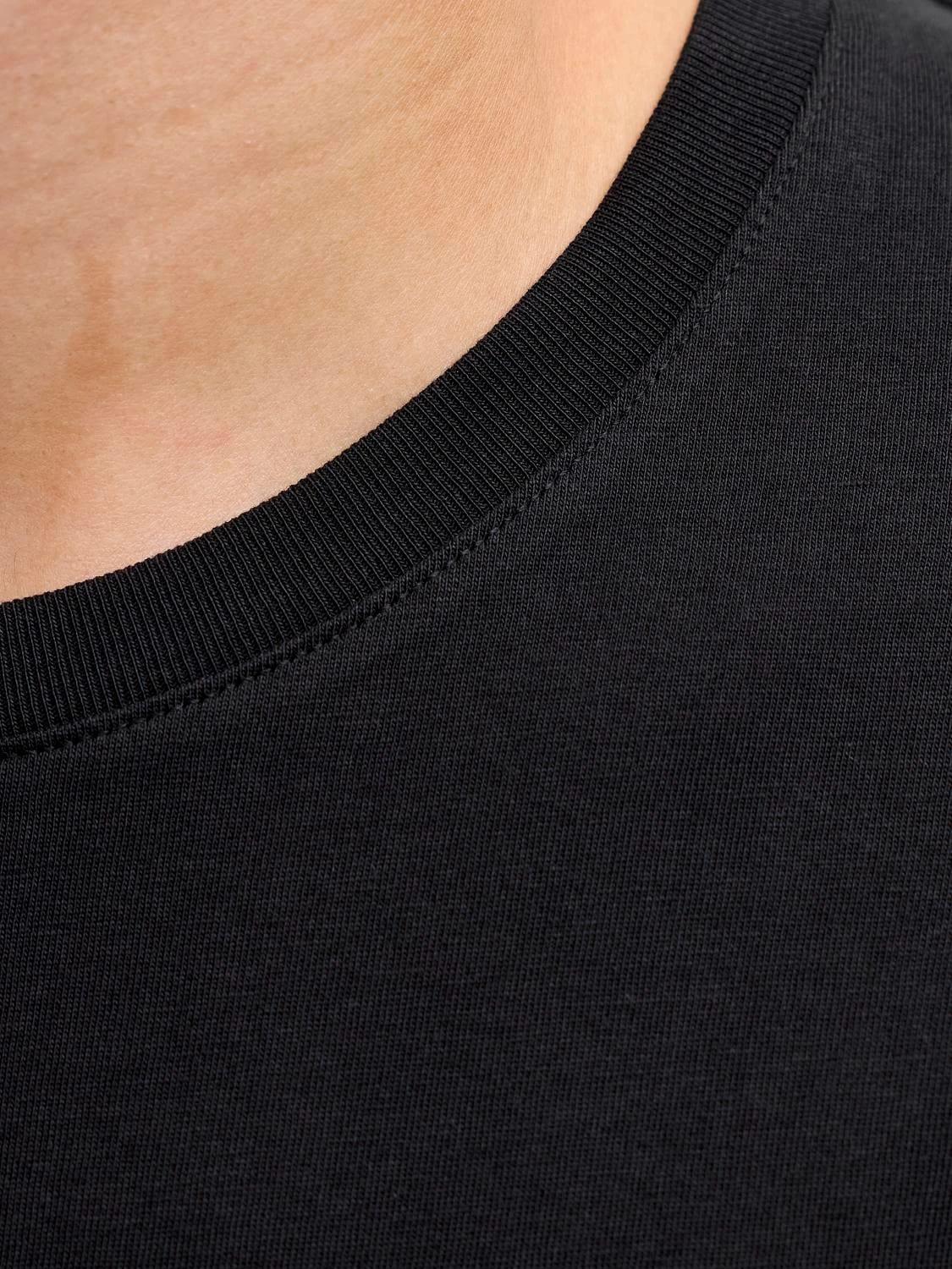 Jack & Jones JJEJEFF Logolu Erkek Siyah Tişört 12288536