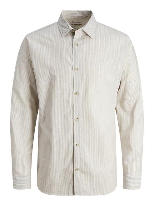 Jack & Jones JJESUMMER Erkek Keten Gömlek Krem Bej 12248384