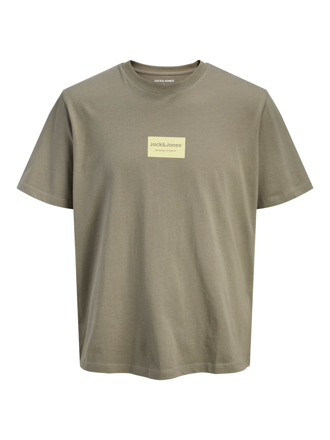Jack & Jones JJFRANK TEE SS CREW NECK Logolu Erkek Vetiver Tişört 12288092