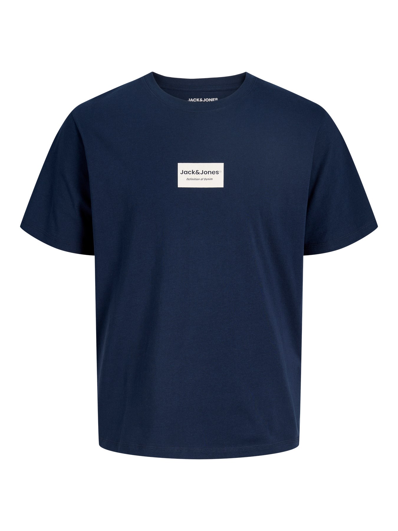 Jack & Jones JJFRANK TEE SS CREW NECK Logolu Erkek Navy Blazer Tişört 12288092