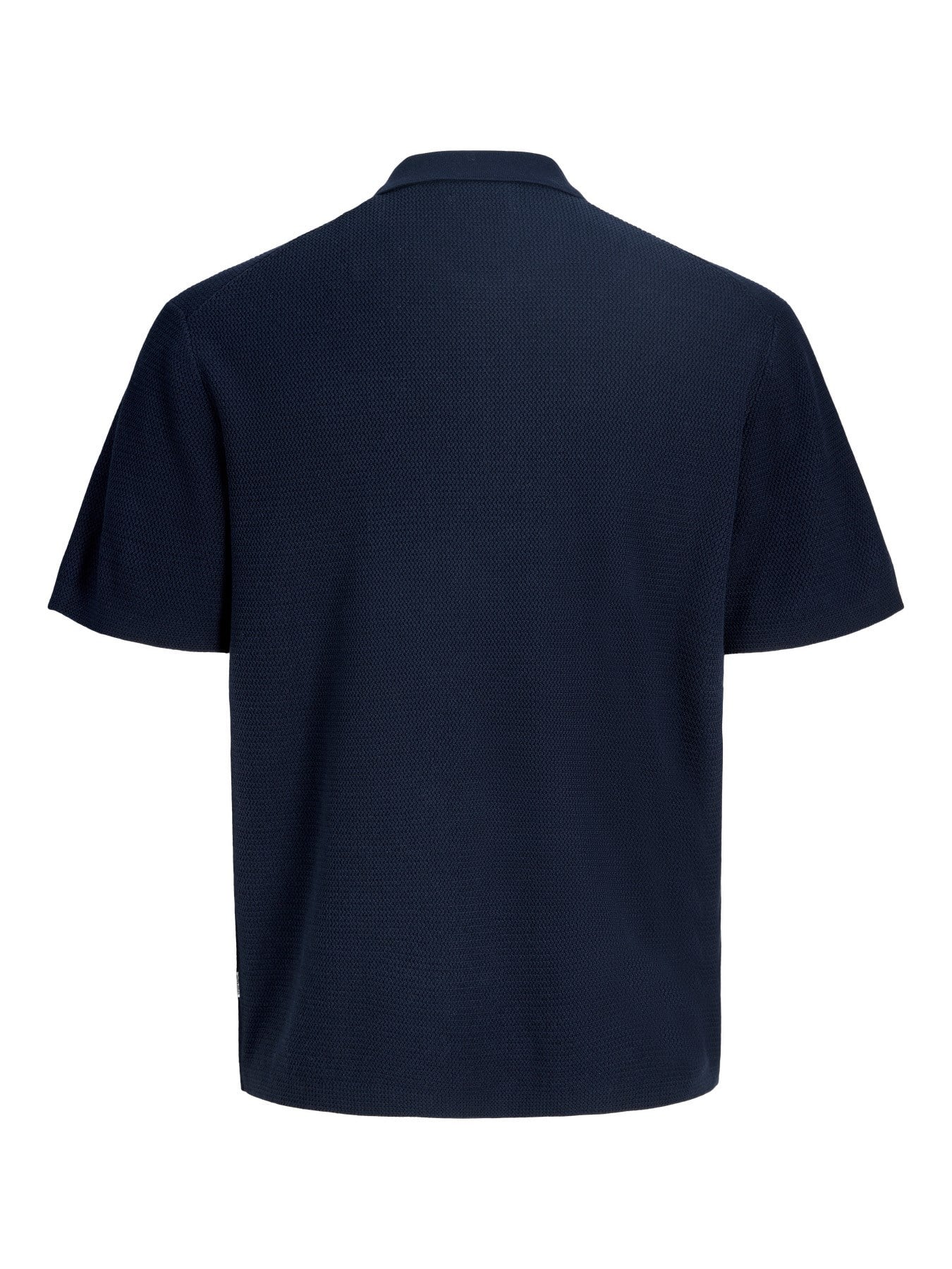 Jack & Jones JJMAX KNIT ZIP POLO SS Logolu Erkek Navy Blazer Tişört 12288544
