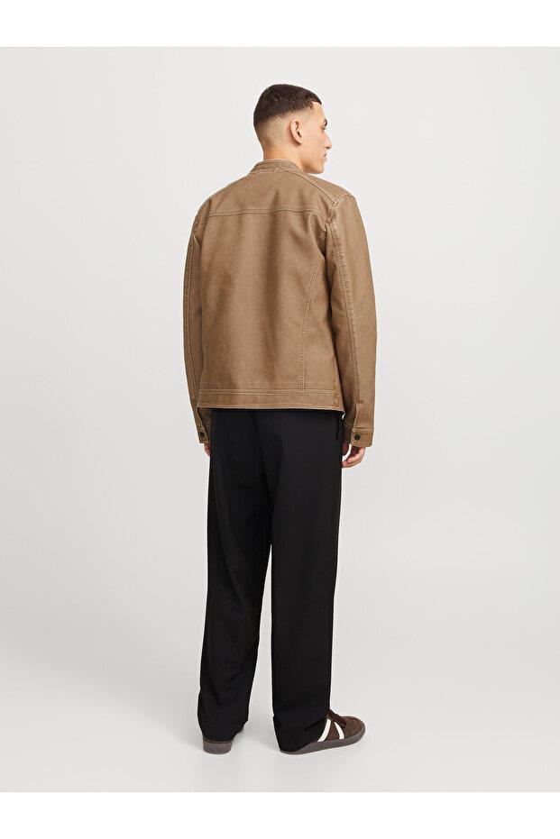 Jack & Jones JJWARNER Erkek PU Deri Mont Safari 12273244