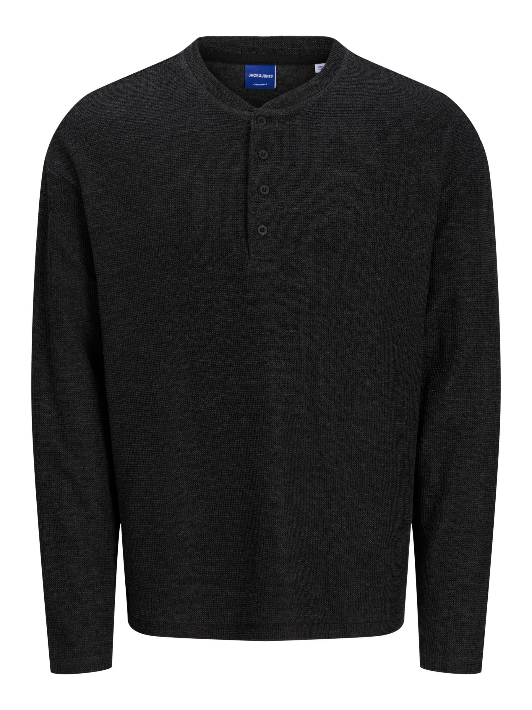 Jack & Jones JORAUSTIN Siyah Melanj Hakim Yaka Triko Kazak 12277971