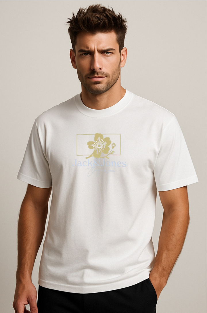 Jack & Jones JORAZUR J&J Logolu Erkek Beyaz Tişört 12286056