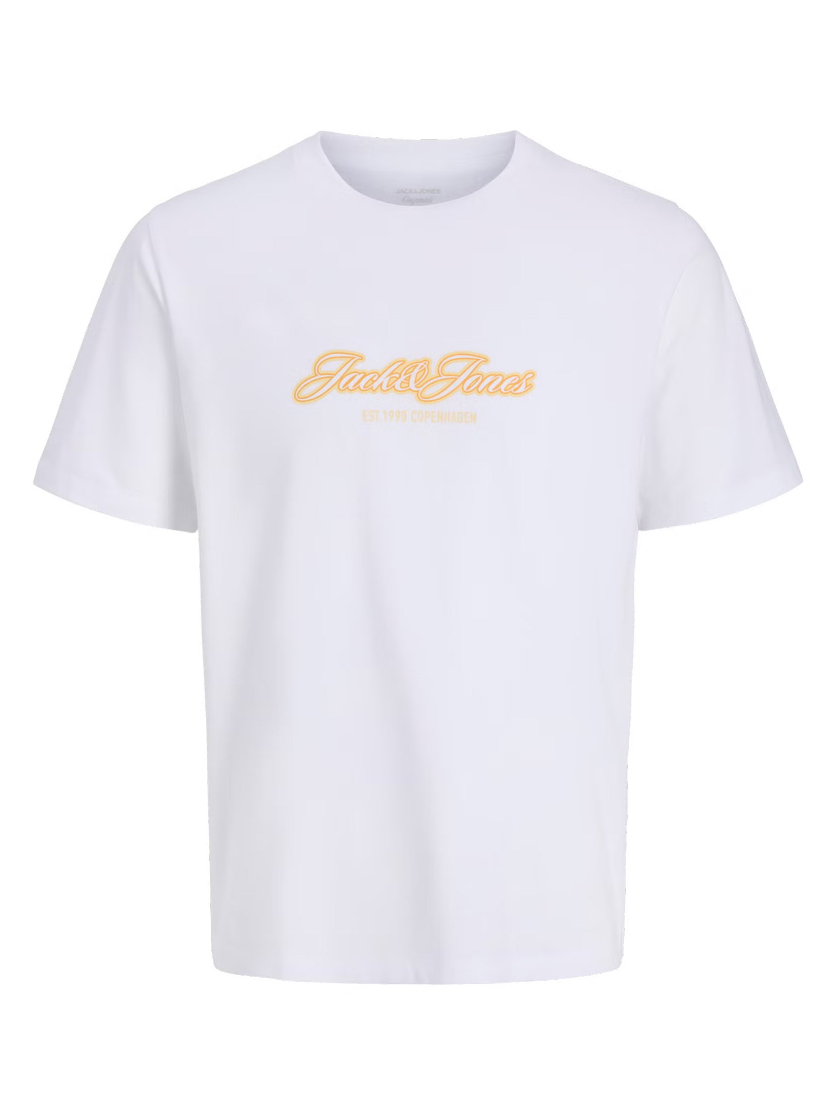 Jack & Jones Jorcatskills Logo Baskılı Erkek Beyaz Tişört 12297893-Bright White