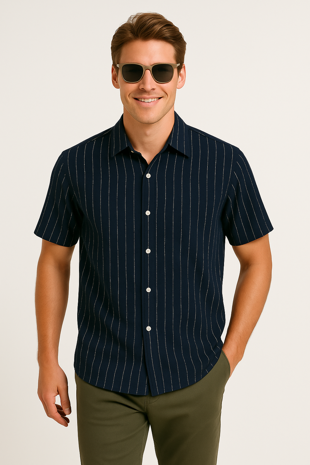 Jack & Jones JOSHUA LOOSE Erkek Kısa Kollu Gömlek Lacivert 12262660